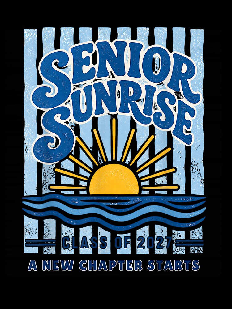 Senior Sunrise Class of 2027 Graduation Beach Retro Vintage Design by abig-eiyana