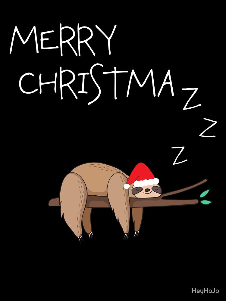 Sleeping Sloth Christmas Merry Christmazzz by HeyHoJo