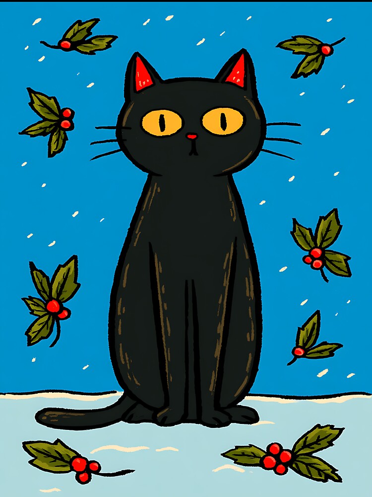Christmas Yule Cat by bapupa