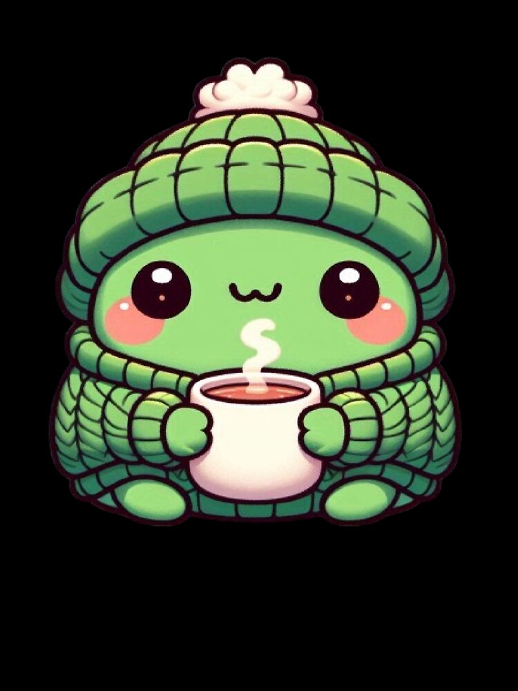 Cozy Frog Drinking Tea | Cute Tea Lover Aesthetic by vigzhifushions