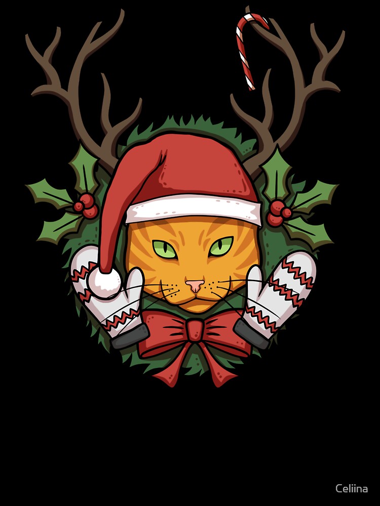 Christmas Orange Cat by Celiina