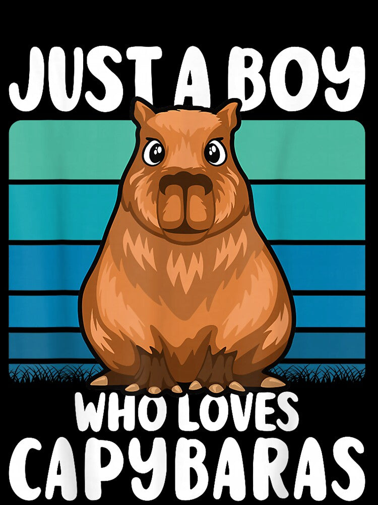 Just A Boy Who Loves Capybaras Art for Men Women Kids , Capybara Gift Lover by DZIRI NAJAT