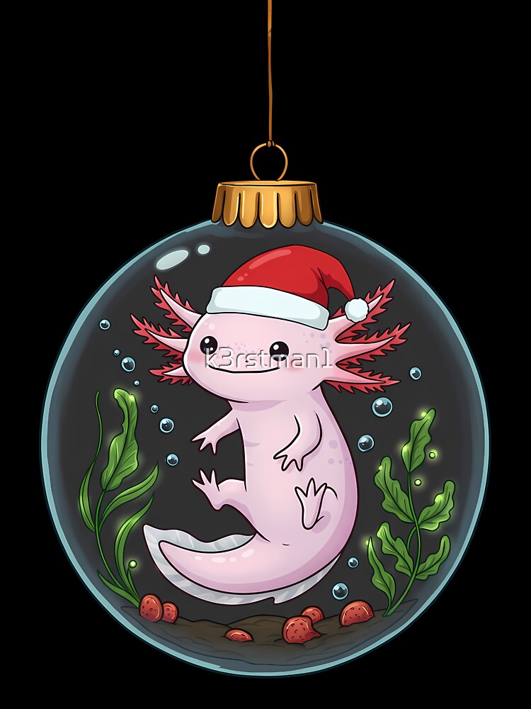 Axolotl in Christmas Ornament by k3rstman1