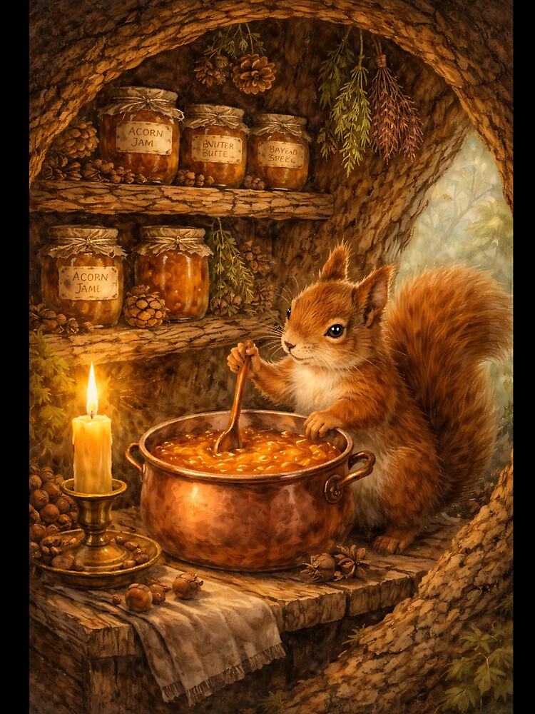 Squirrel’s Jam Kitchen - Cottagecore Woodland by bapupa
