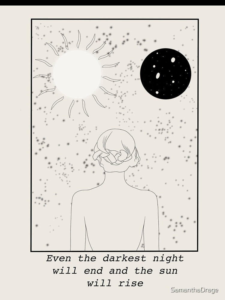 Minimal Dark Academia Starry Night Poster by SamanthaDrage