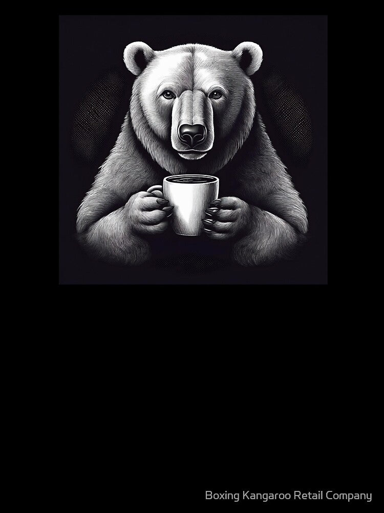 Funny up all night Polar Bear drinking coffee by Boxing Kangaroo Retail Company