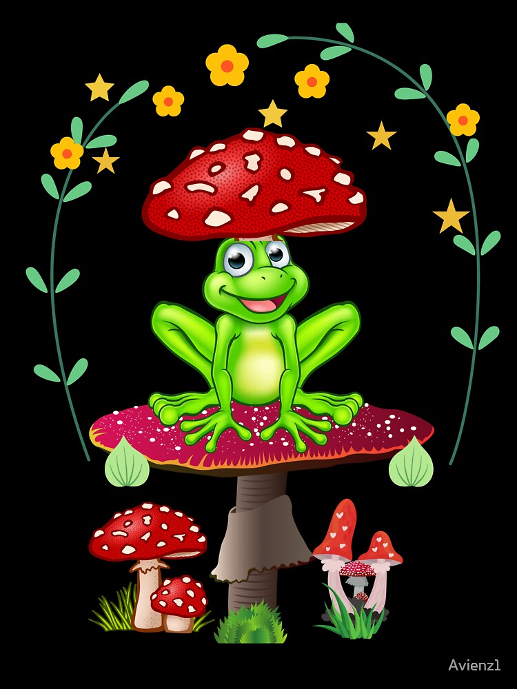 Cottagecore Mushroom and The Prince Frog by Avienz1