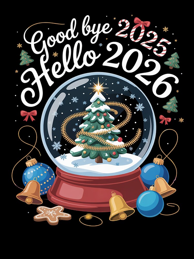 Goodbye 2025 Hello 2026 Happy New Year Christmas Pajamas by HuValverdeArt