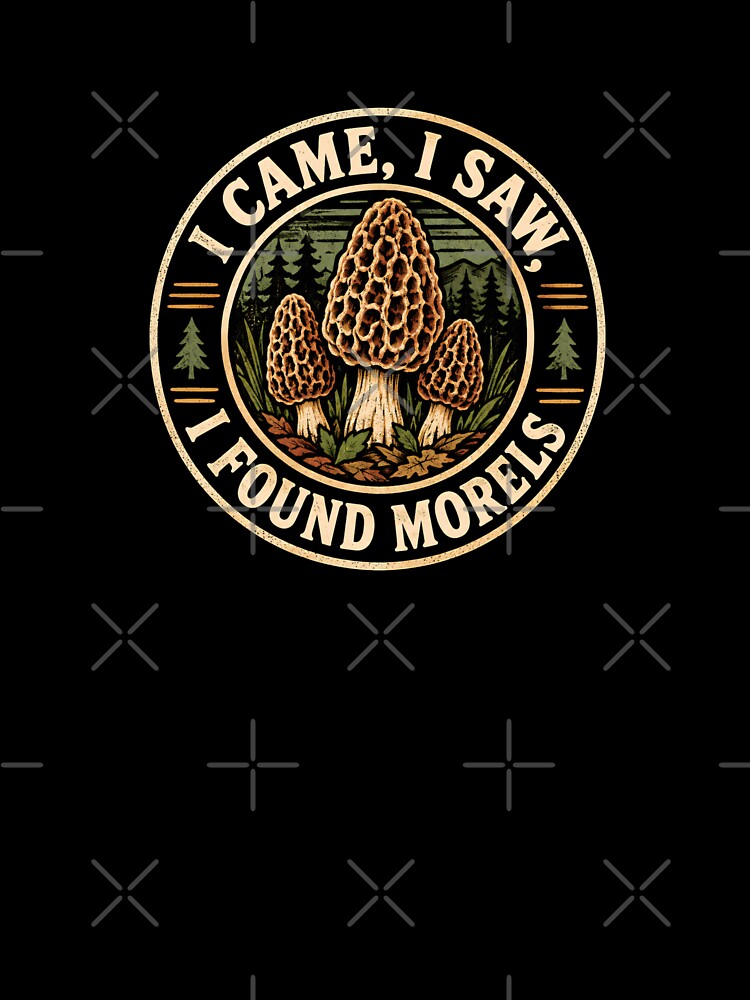 Vintage Morel Mushroom Foraging by DemureArtsy