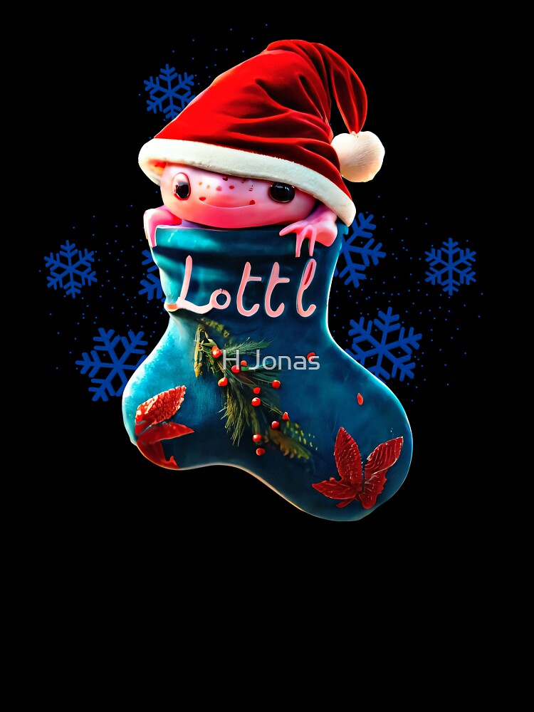 Cozy Axolotl Christmas - Adorable Axolotl xmas 3D design by H Jonas