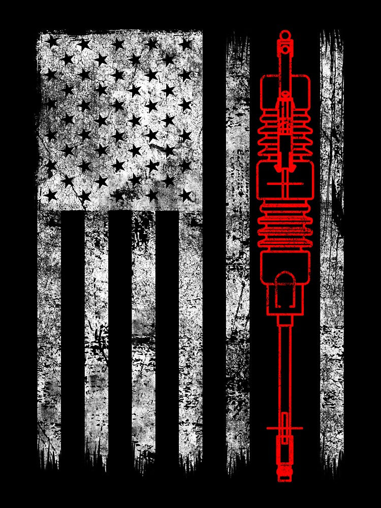 Silhouette Fuse Cutout American Flag Lineman by jonawillian