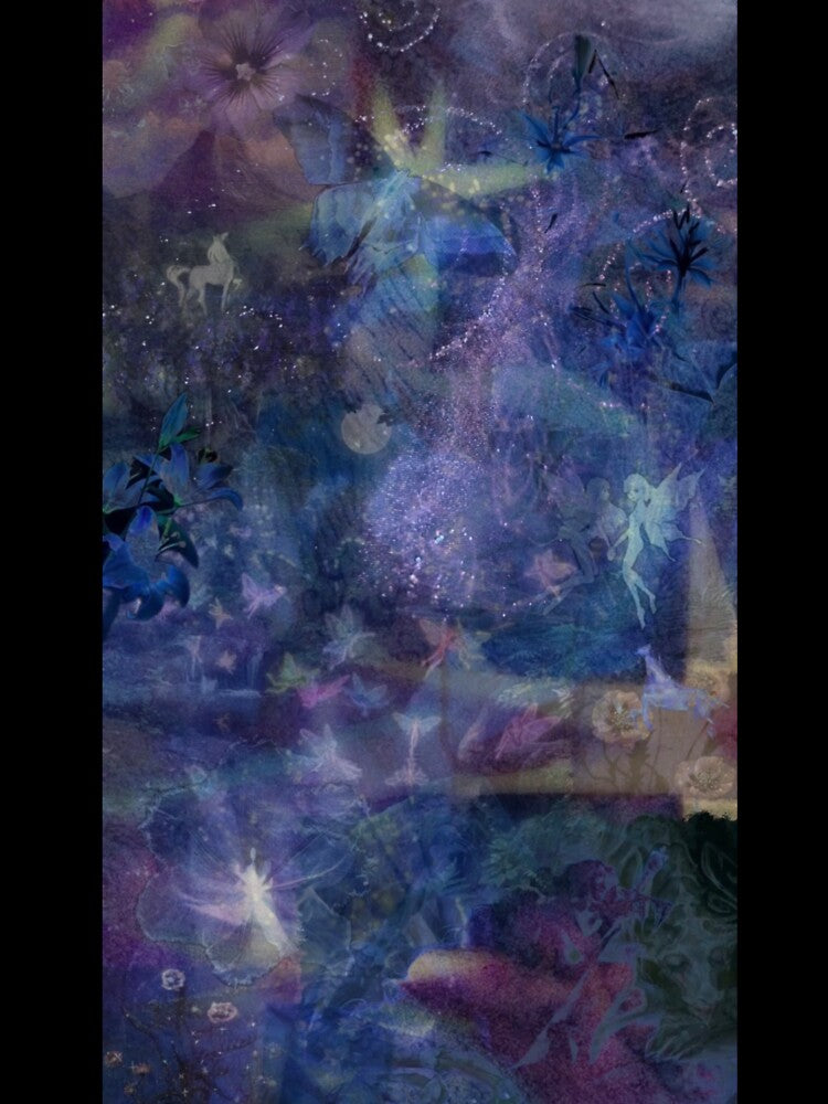 Ethereal Magical Fairyland - Purple & Blue Fairycore Print by BrontesWhimsyStore