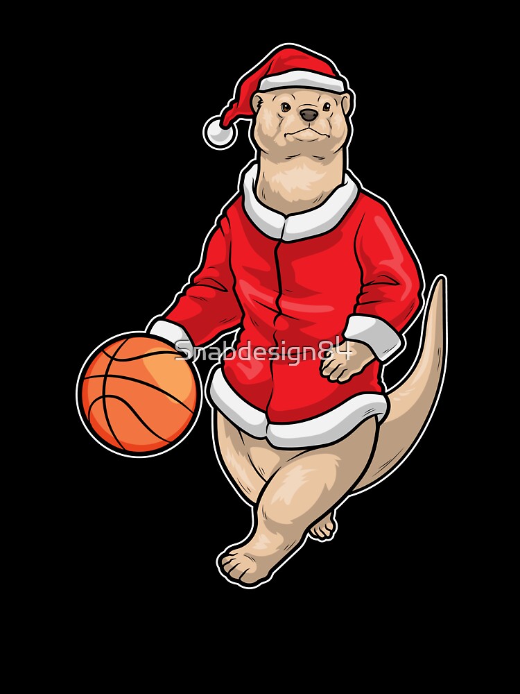 Otter Christmas Basketball by Snabdesign84
