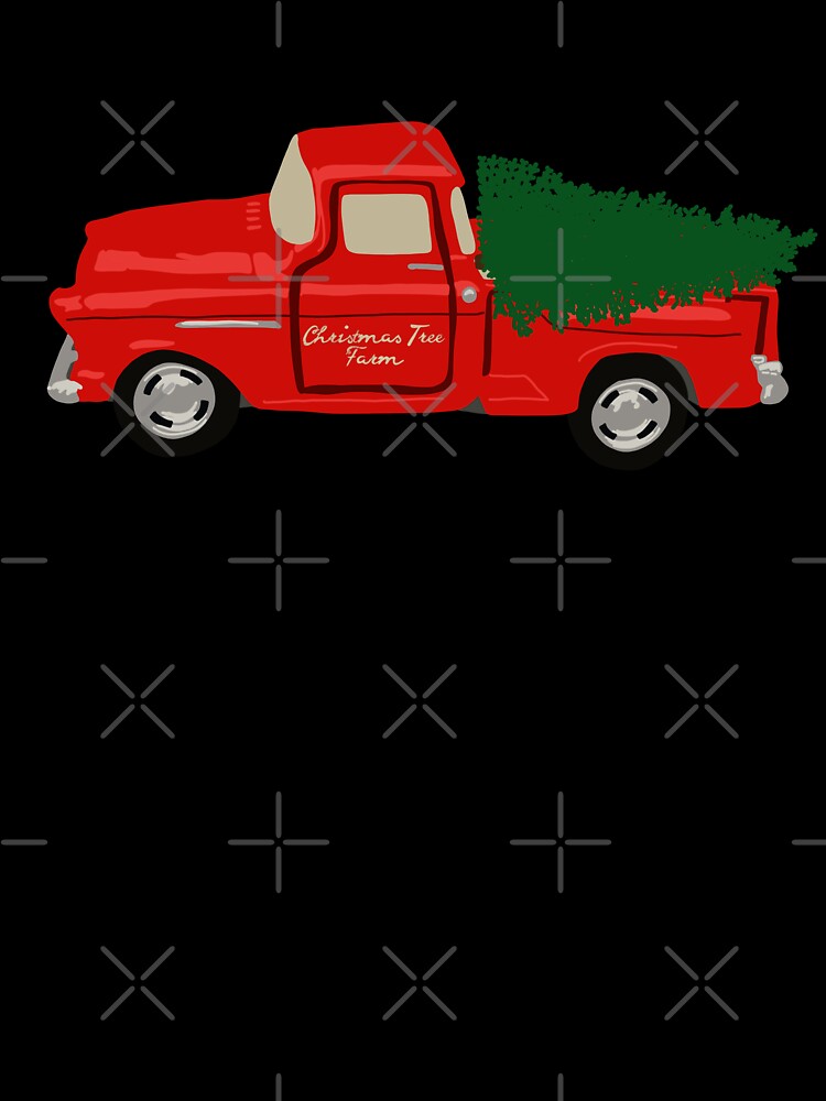 Vintage Red Truck Christmas Tree Farm by jenbucheli