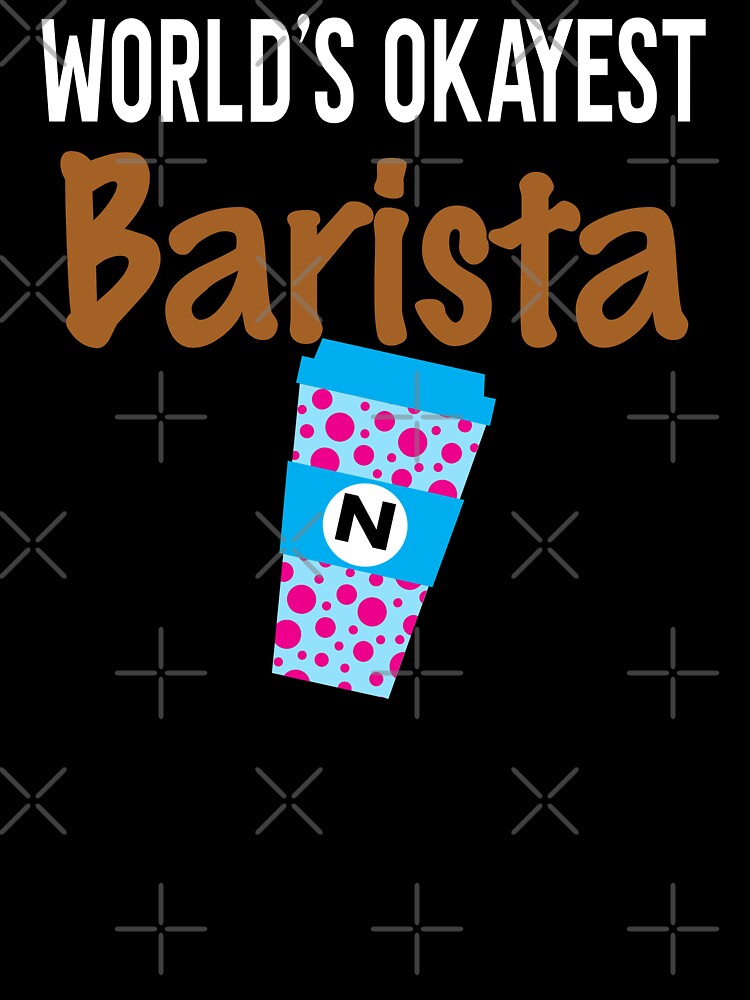 World's Okayest Barista Monogram N by ZiesMerch