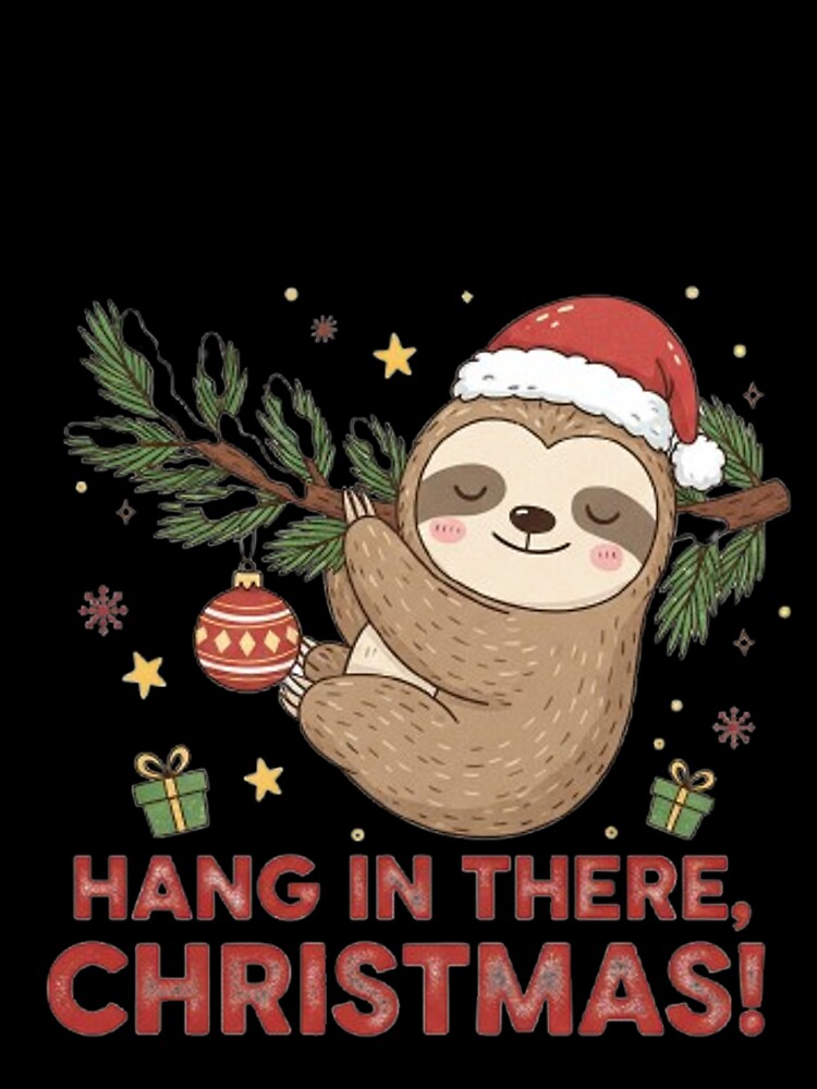Sloth Hangs Slow Merry Christmas by Animartzx