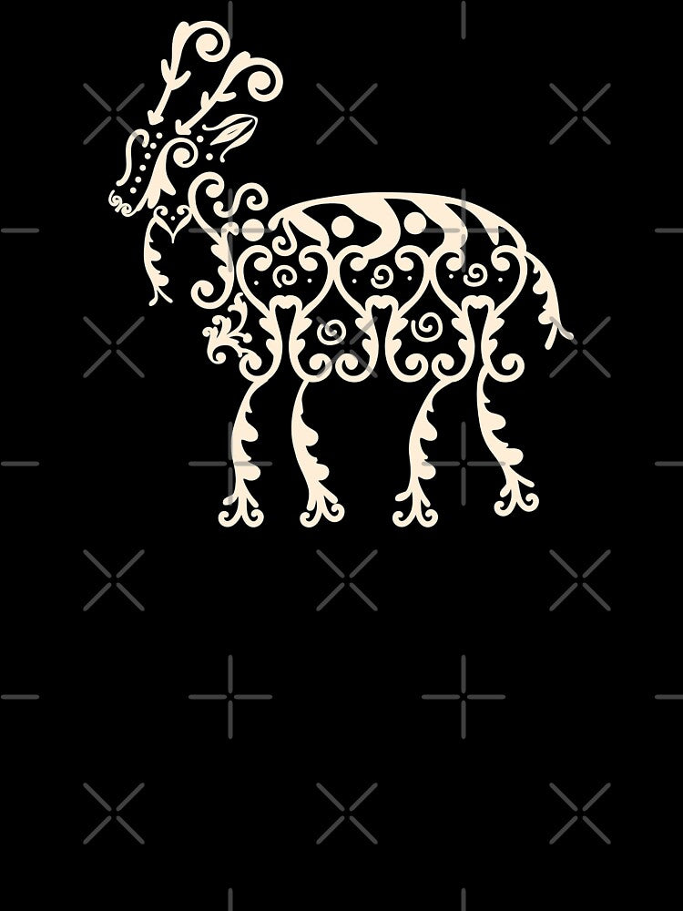 Retro Yule Goat Victorian Christmas Hygge Aesthetic Pagan Julbocken by retroyule