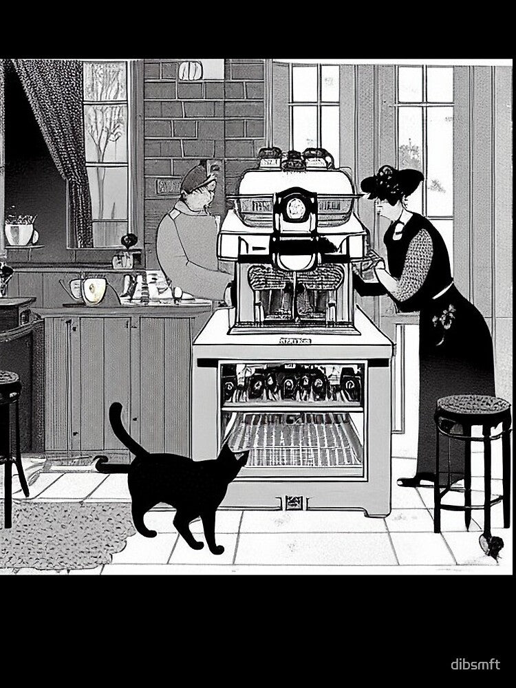 The Barista Cat and the Espresso I by dibsmft