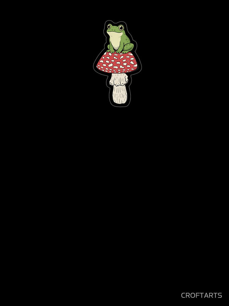 Frog ON the Mushroom - STICKER by CROFTARTS