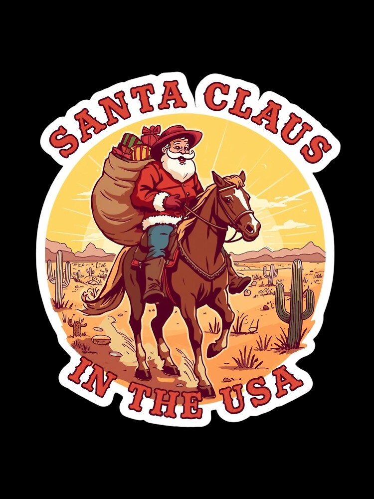 Merry Christmas – Santa Claus Cowboy in the USA by AndrewYoko