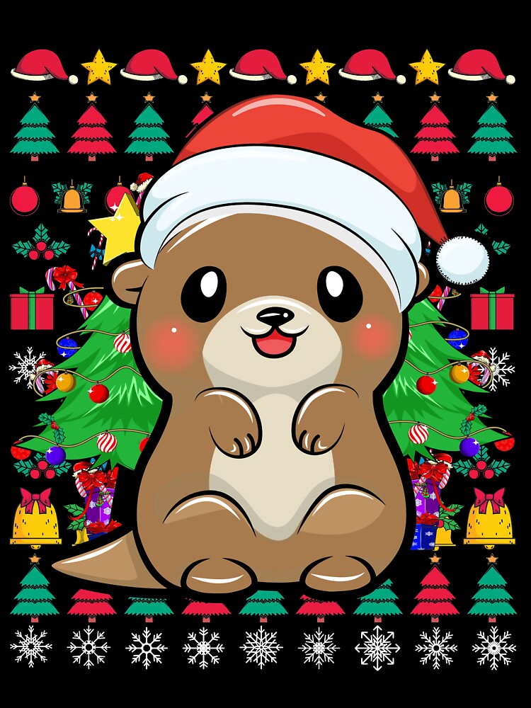 Santa Otter Ugly Christmas Festive Xmas by bestshirtdesign
