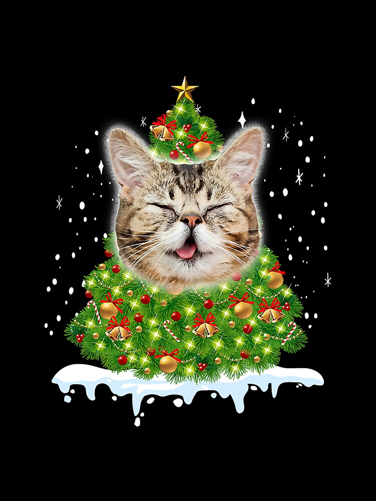 Cat Christmas Tree Funny Xmas Pajamas by gonzales6422