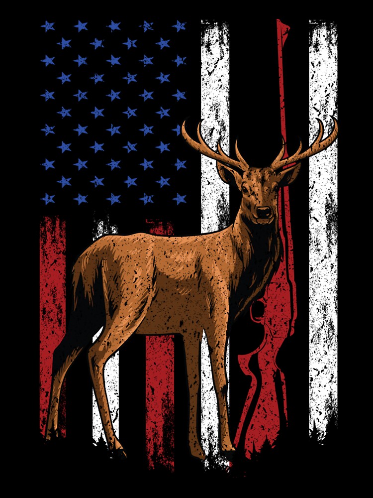 Deer Hunting Hunter USA Flag by taaddison50