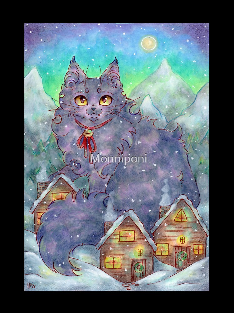 Yule Cat Jólakötturinn by Monniponi