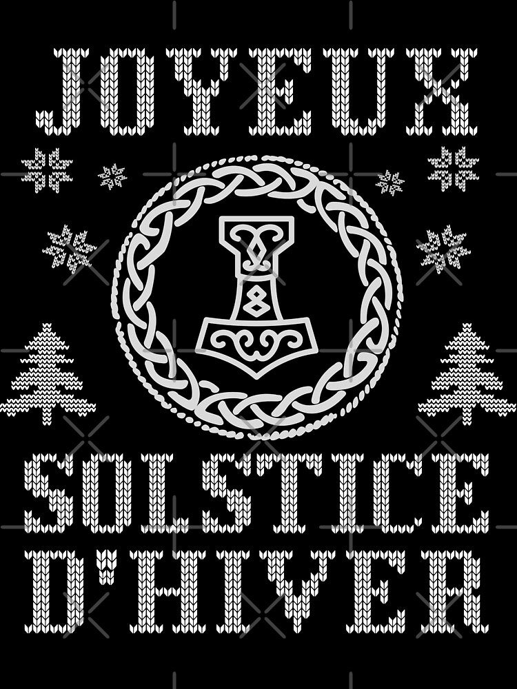 Merry winter solstice merry nordic christmas 2024 for a viking in French white by Lady-Frost