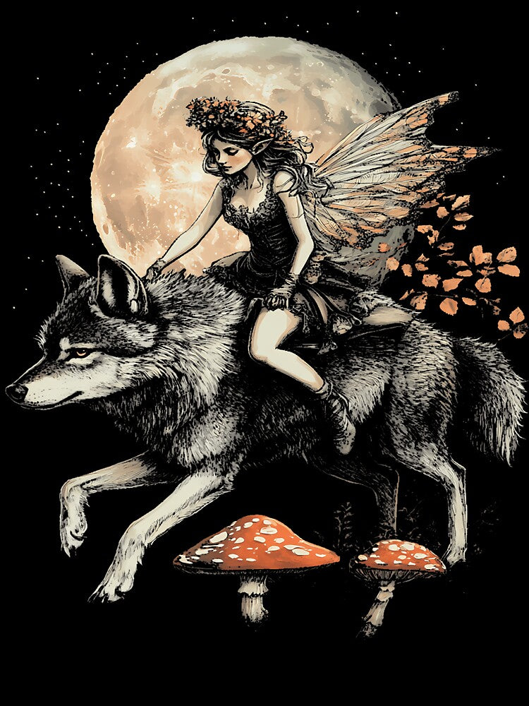 Mushroom Fairycore Full Moon by EarlineImogene