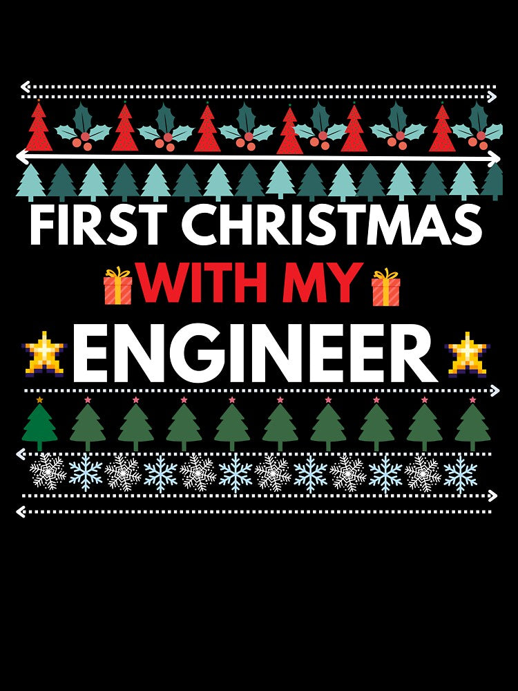 Personalized Ugly Sweater, Christmas Engineer Sweater, First Christmas with my Engineer Boyfriend, Funny Engineer, Ugly Xmas Sweatshirt by JSPStore
