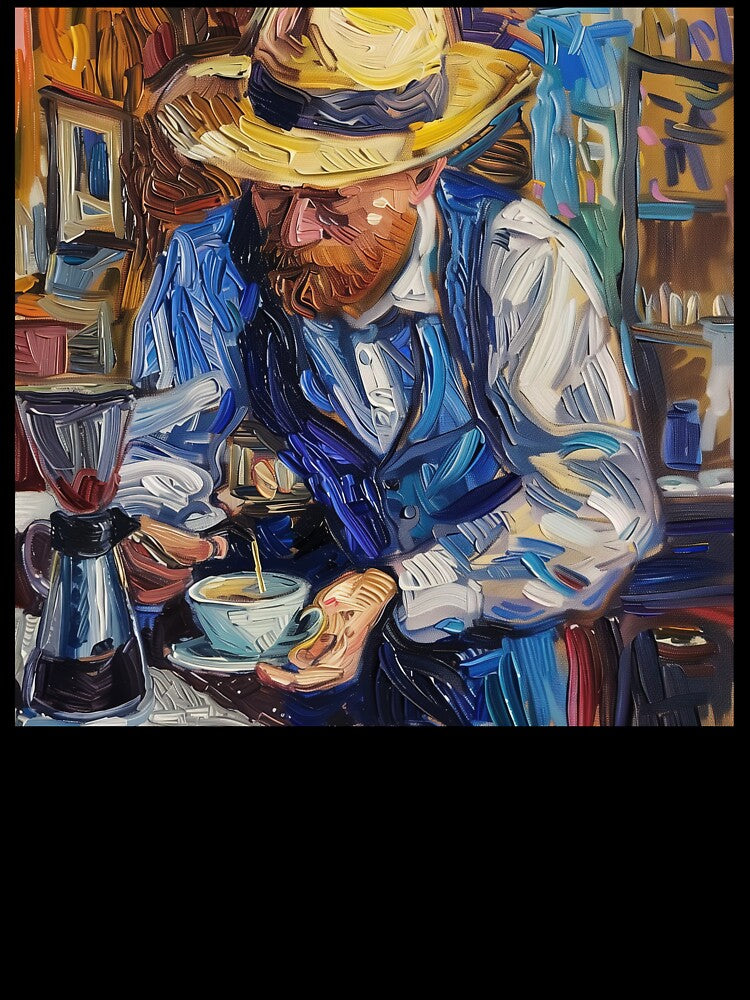 Barista | Painting in the style of Vincent van Gogh by ComicsFactory