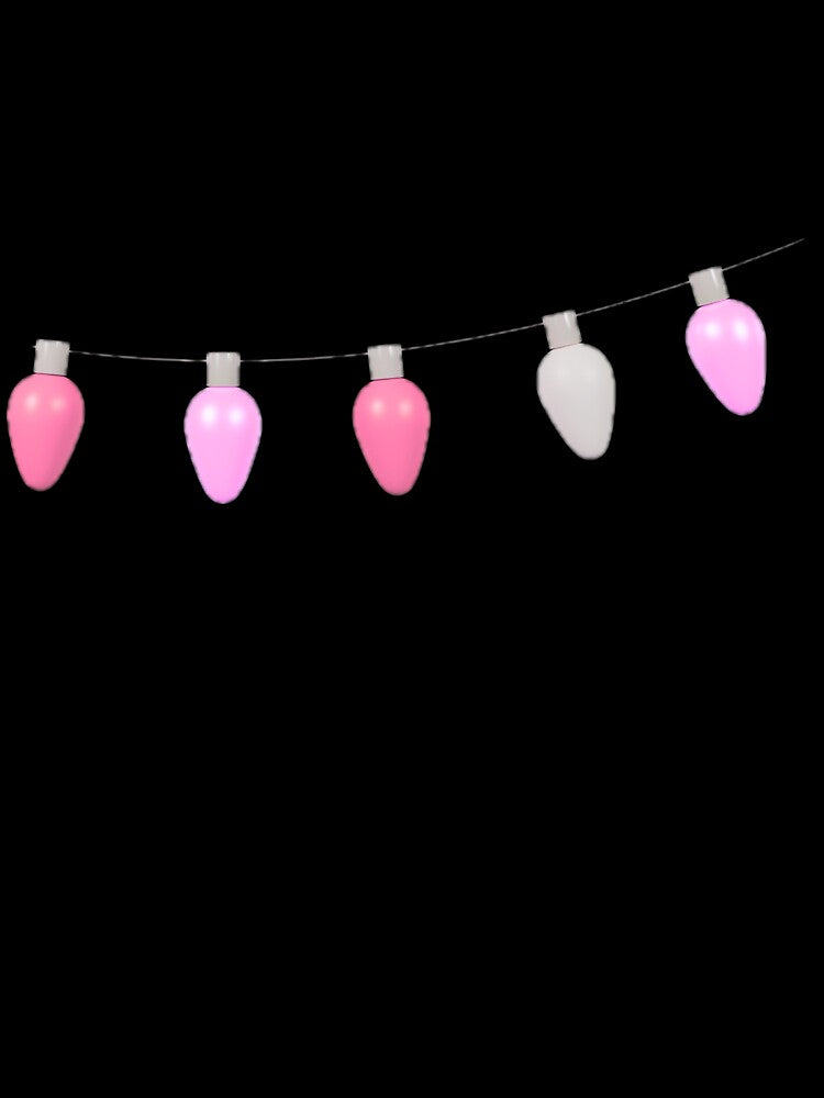 pink pastel christmas lights by ArtByErinSmith