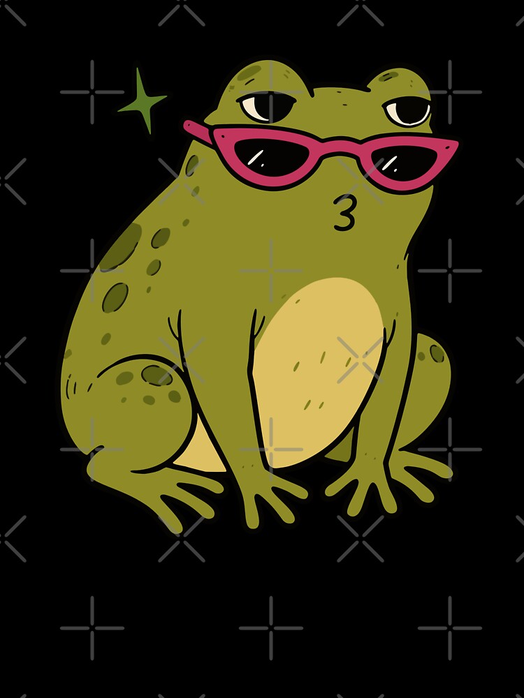 Cool Frog with Sunglasses – Funny Sassy Toad Graphic by cladeart