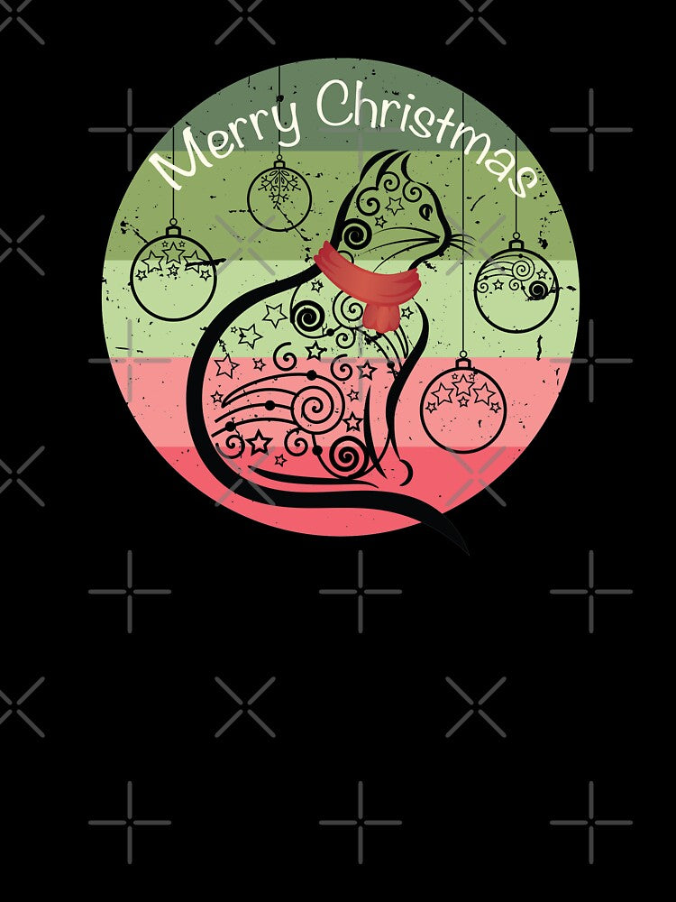 Merry Christmas cat - Meowy Christmas - Cat lover Christmas by Alice-Elgawi