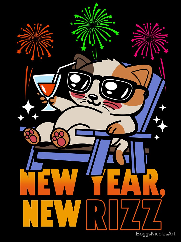 New Year New Rizz Cute Cat 2025 Meme by BoggsNicolasArt