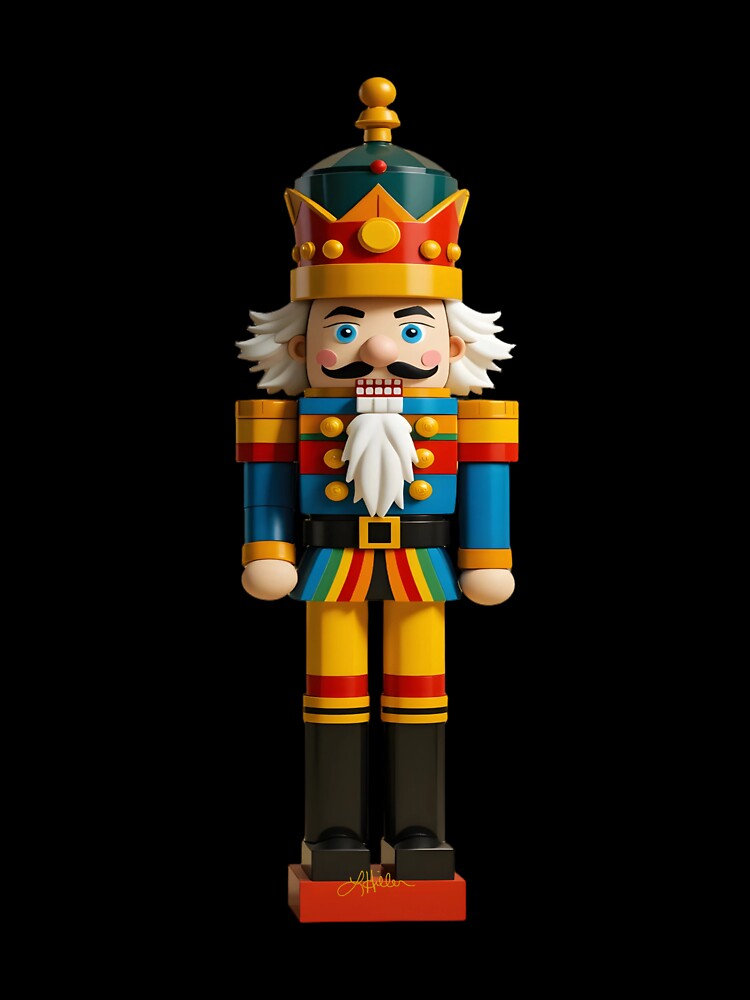 Colorful Gay Pride Christmas Nutcracker Toy by Lee Hiller Designs