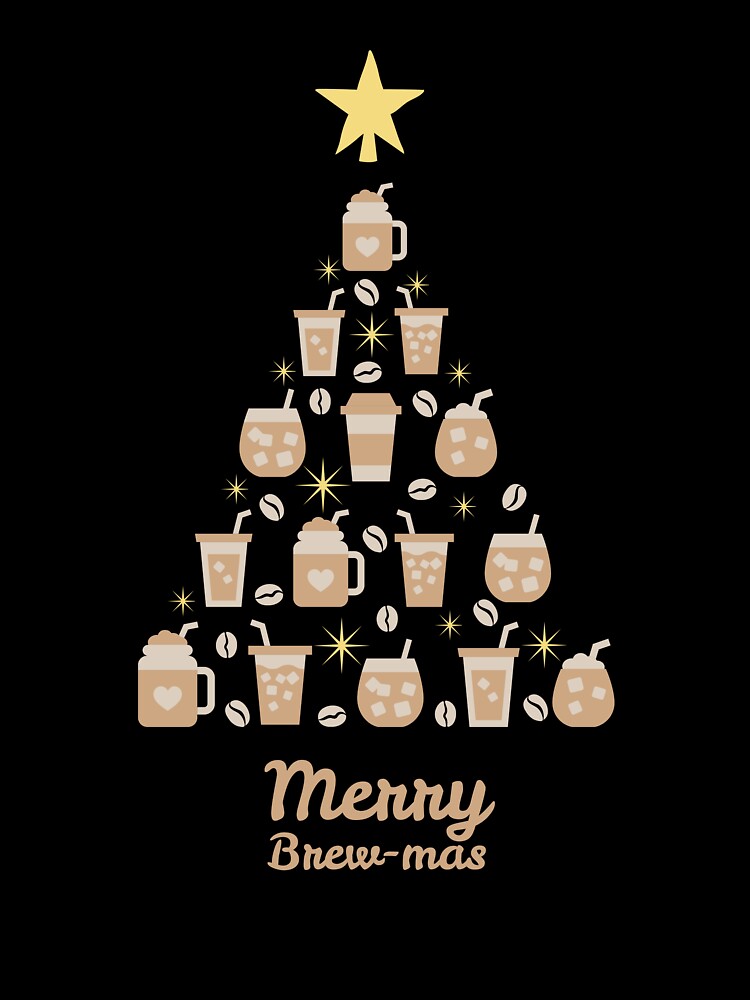 Christmas Coffee Tree – Whimsical Holiday Aesthetic – Merry Brew-mas by RetroPrism