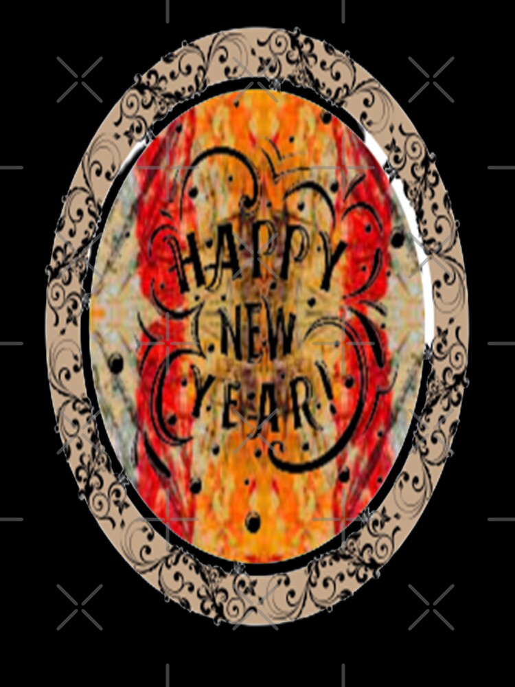 Happy New Year Abstract Design, Howdy New Year,New Years Celebration, New Years Eve Countdown by Adri Barnard