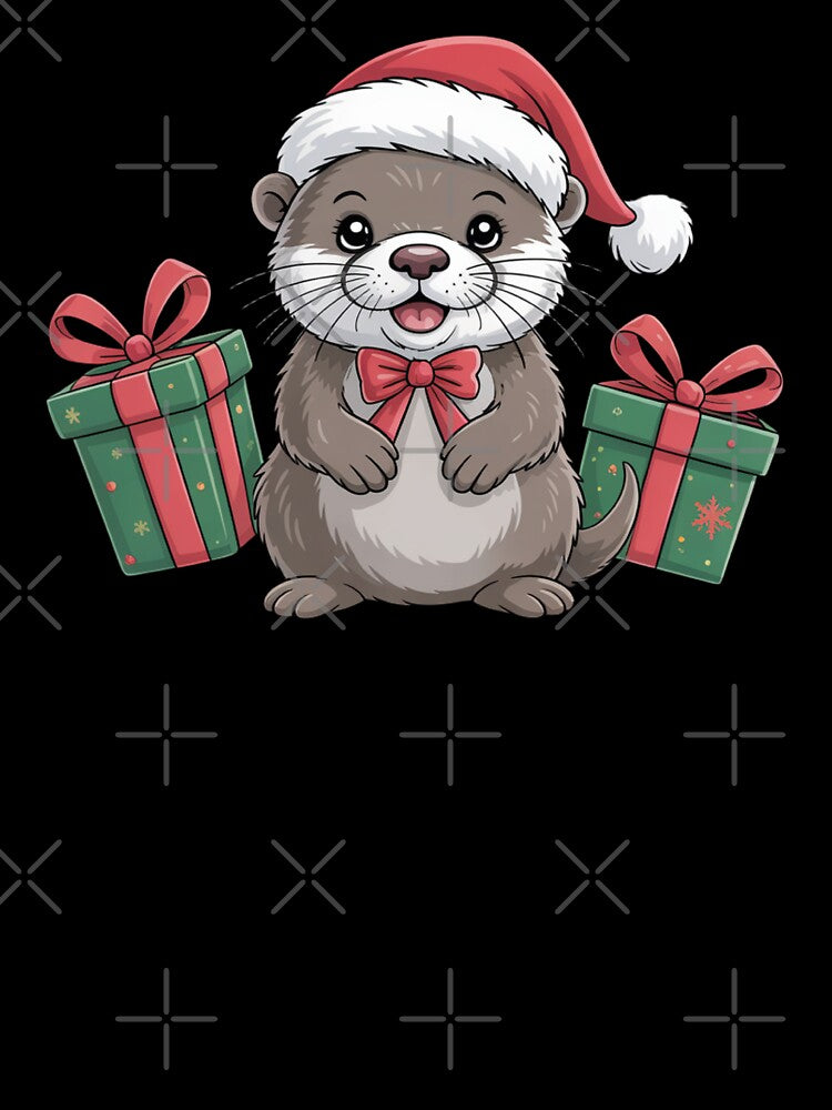 Otterly Merry Christmas Funny Otter Christmas by Gogetgiggles