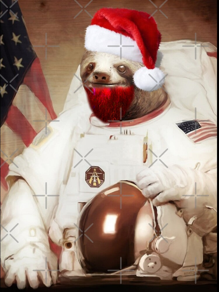 Sloth astronaut funny christmas by aesthytics