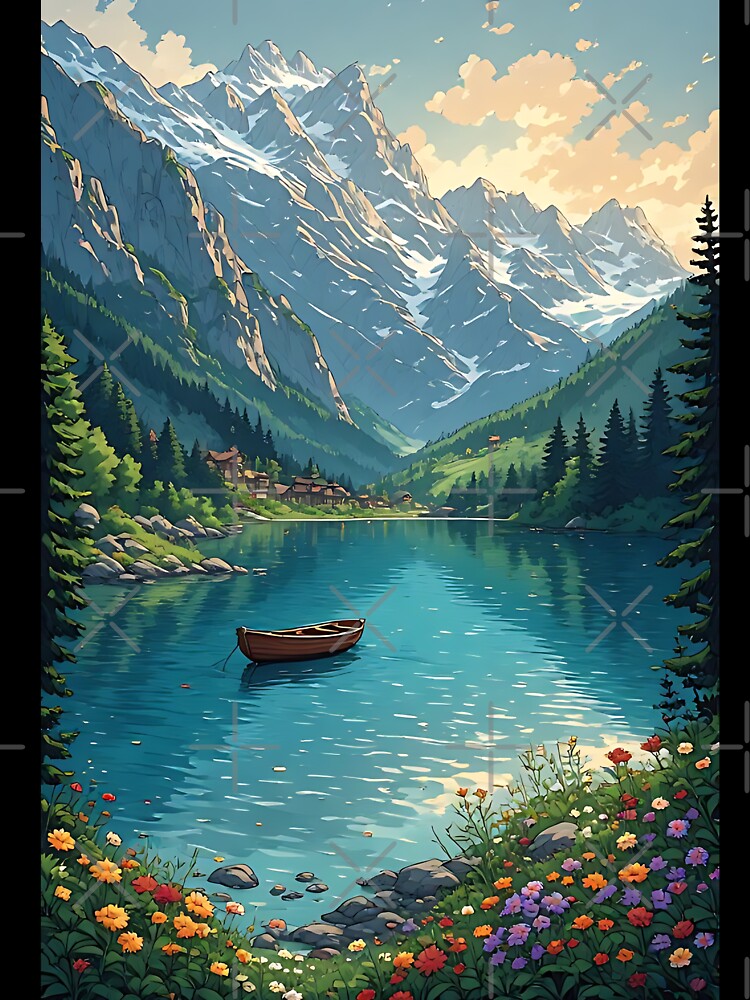 Mountain Lake by Art-Jiyuu