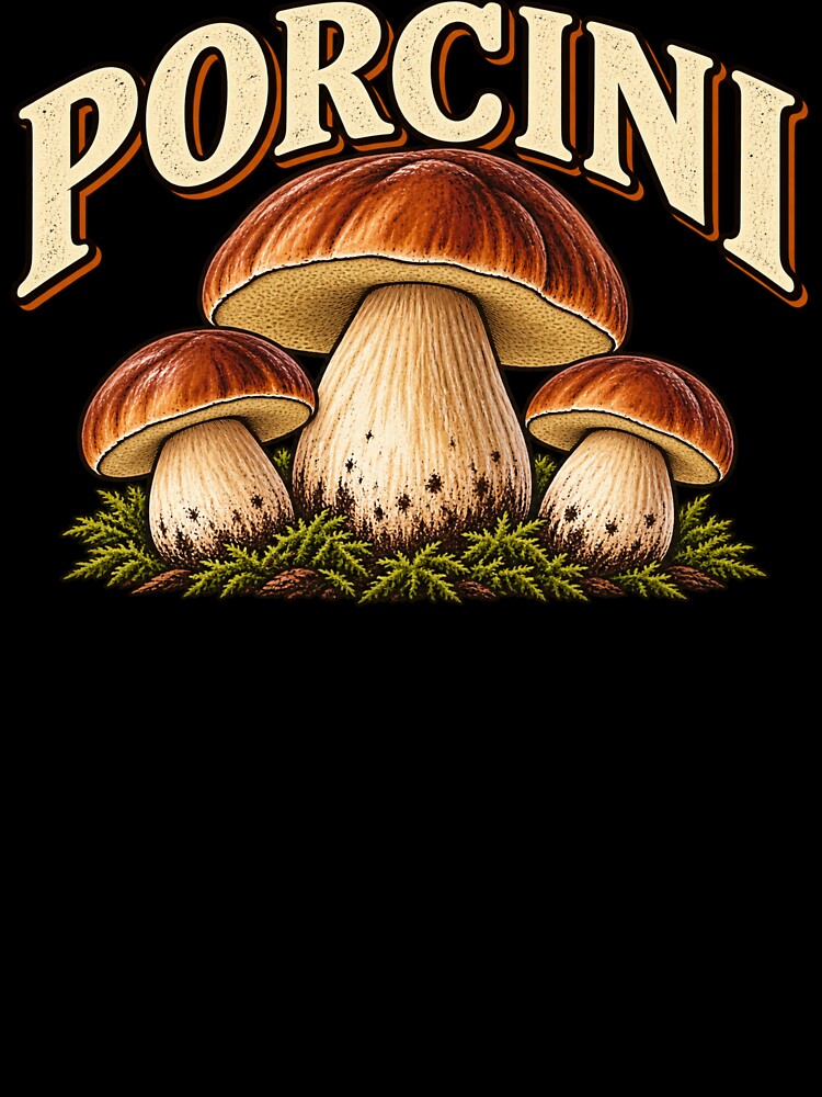Porcini Mushroom Vintage Foraging Design by OddHobbyClub