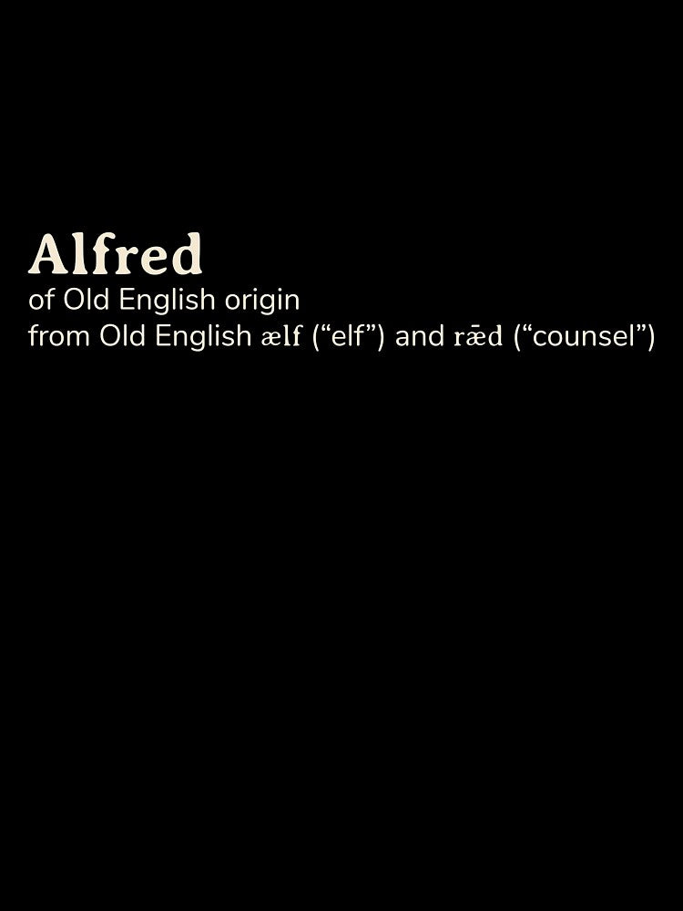 Alfred name etymology by YourNameStory