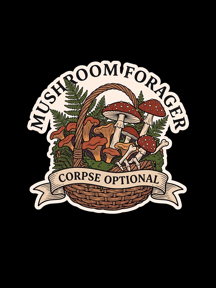 Mushroom Forager, Corpse Optional — Goblincore Art by TheCalmEdit