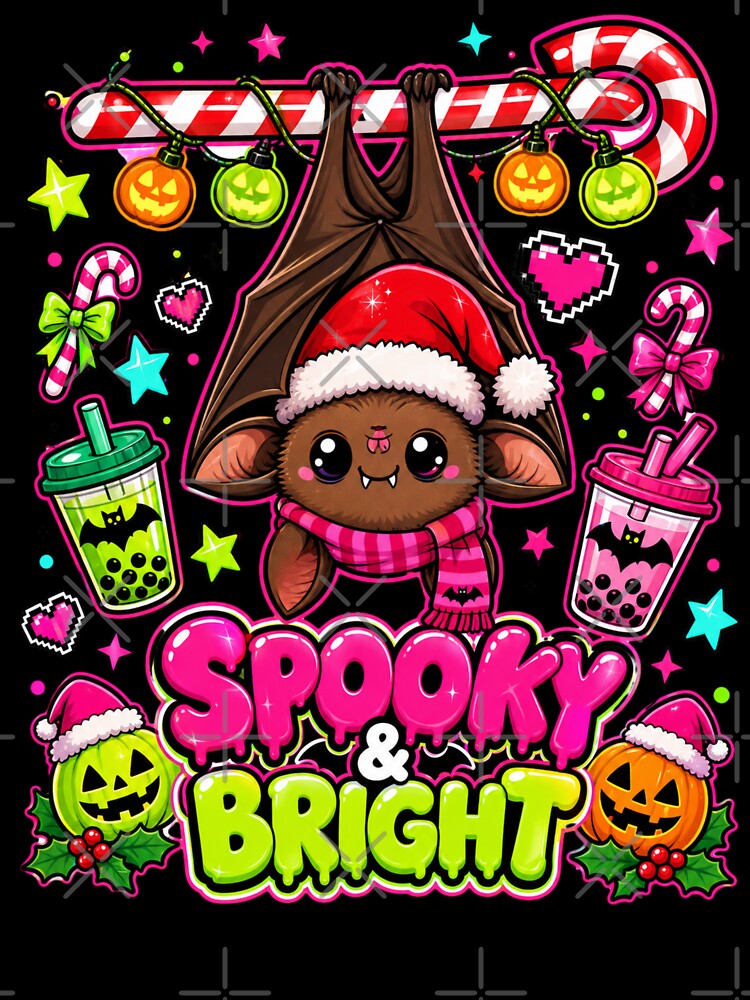 Spooky &  Bright Cute Bat Tee by Design Vibras