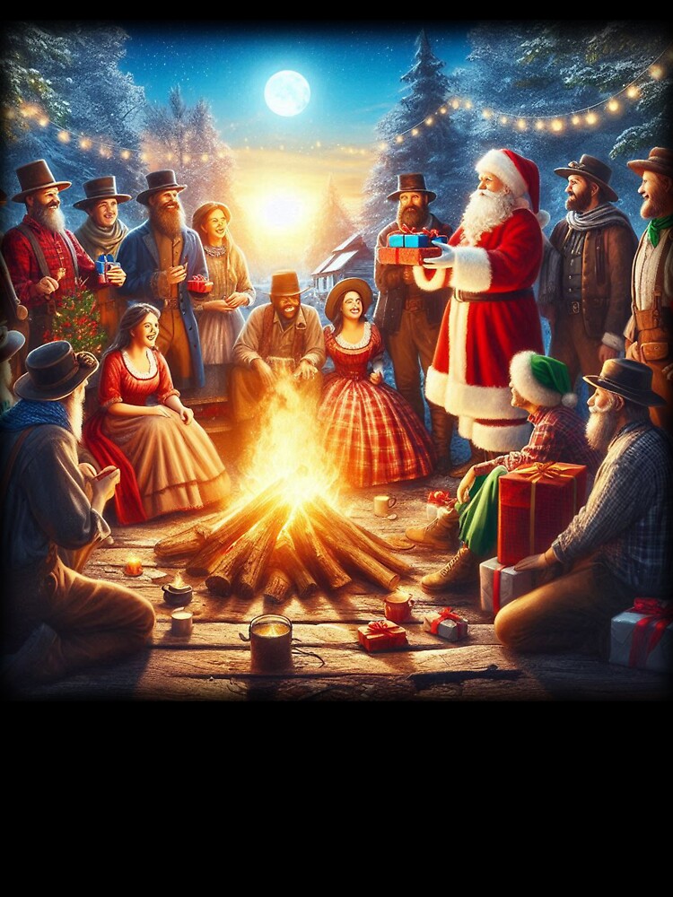 Santa at a  Campfire Christmas by Wayne Thomson