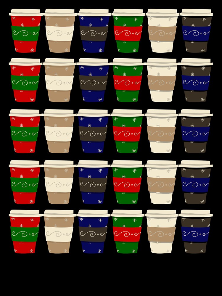 Christmas Coffee Pattern by sunandsnowglobe
