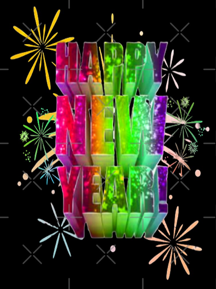 Vibrant,Neon New Year Lettering Design, Howdy New Year, New Years Celebration, New Years Eve Countdown by Adri Barnard