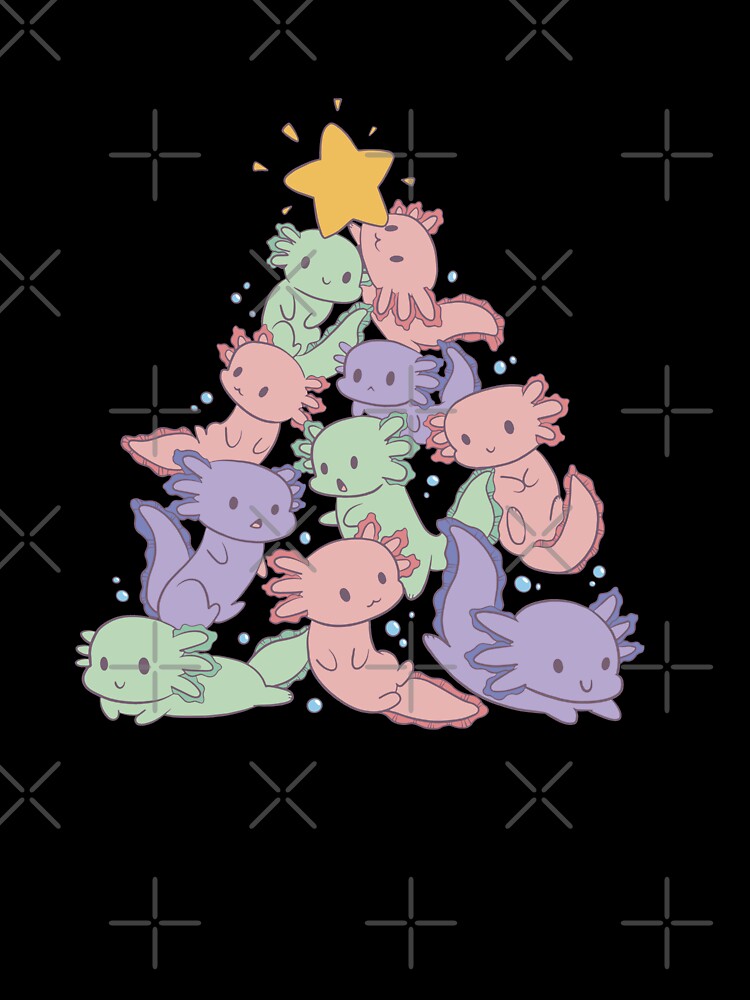 Axolotl Christmas Tree Pajama Axolotl Tree Xmas Tree design by Merchking1